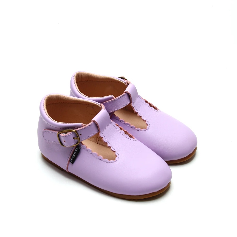 Riley T-Straps - Scalloped - Lavender